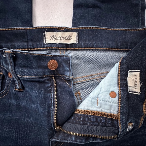 Madewell 9” high rise skinny dark wash denim jeans women’s 25‎ - Picture 3 of 16